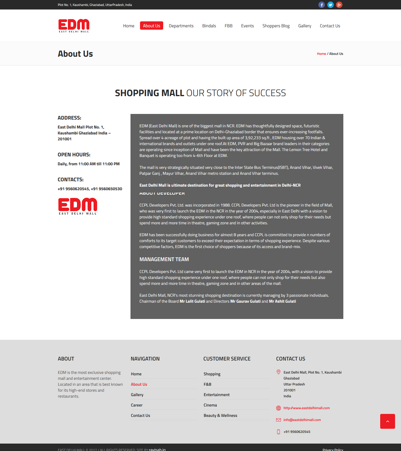 EDM Mall Website Design
