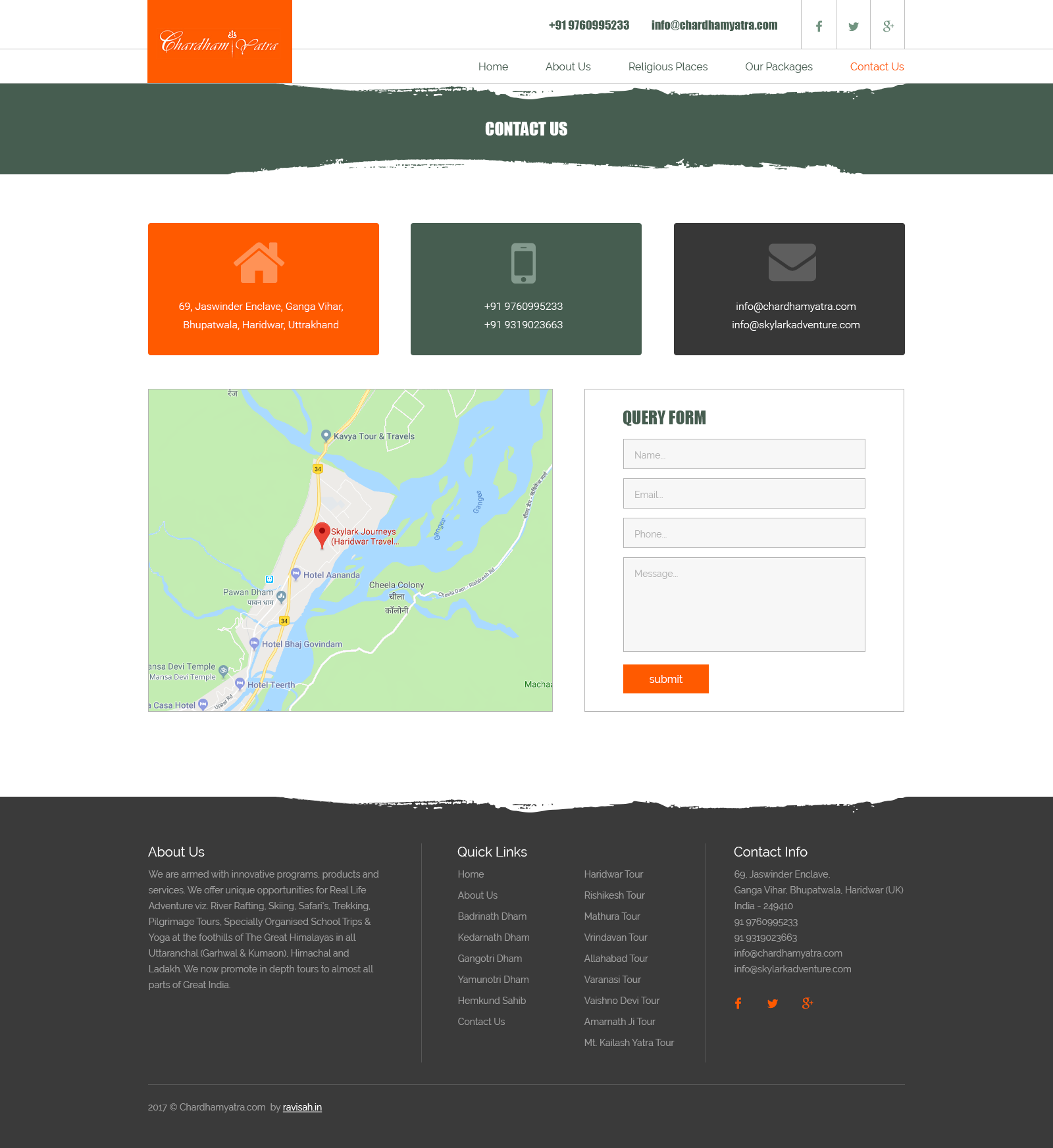 Chardham Yatra Website Design