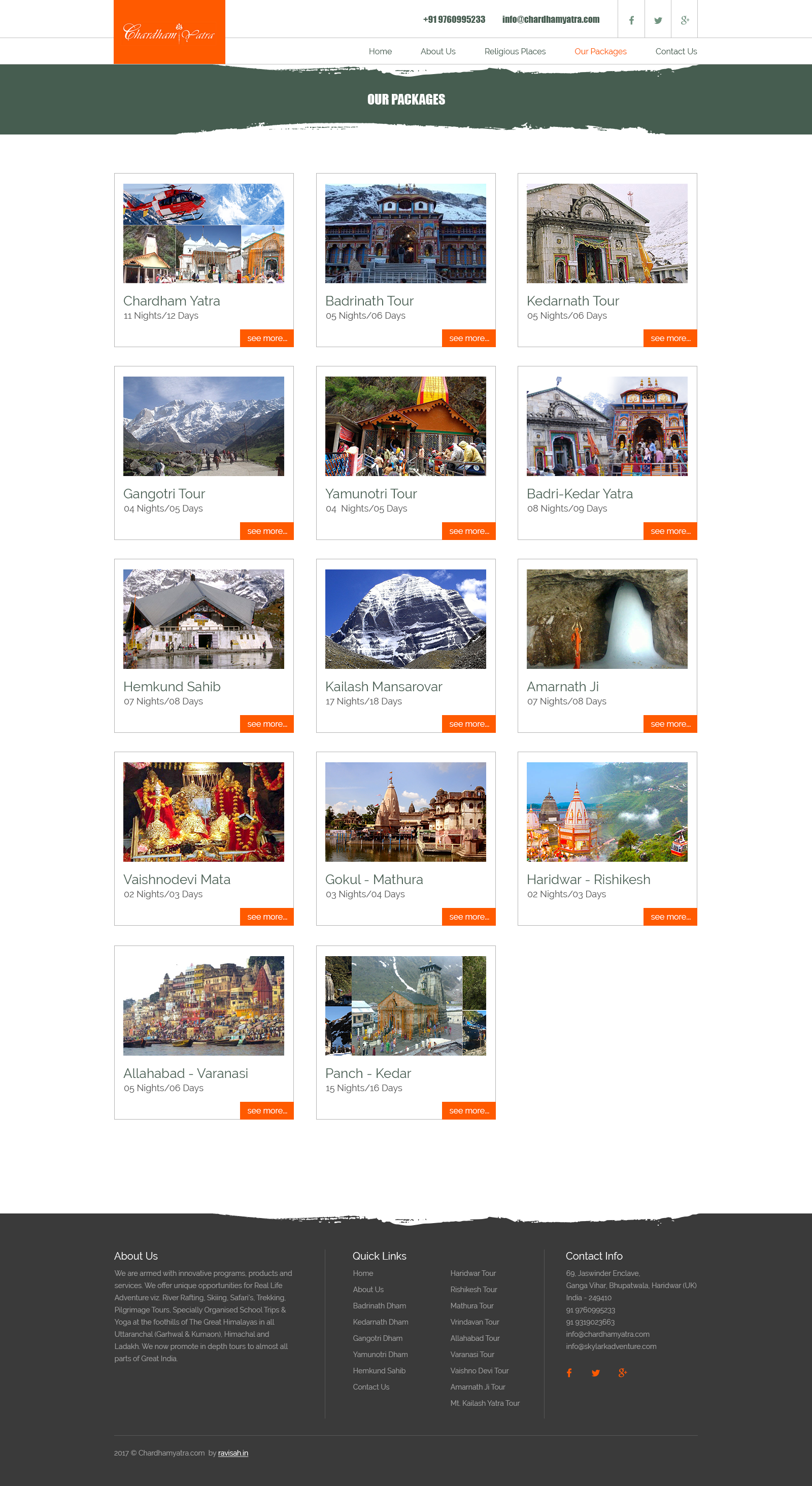 Chardham Yatra Website Design