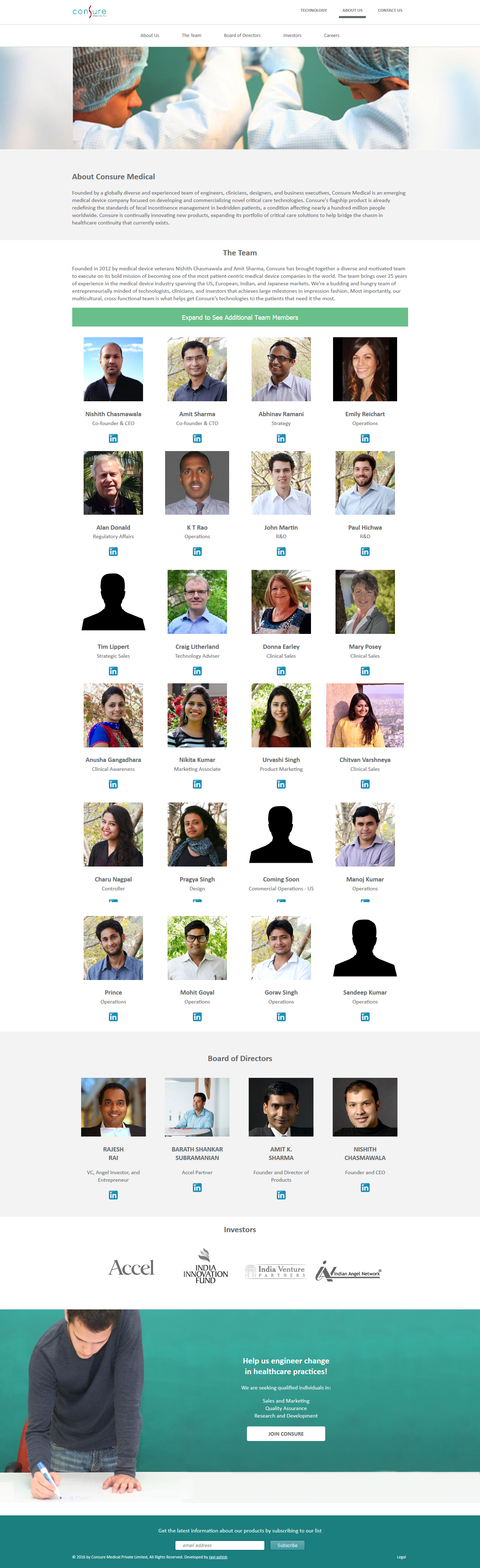 Consure Medical Website Design