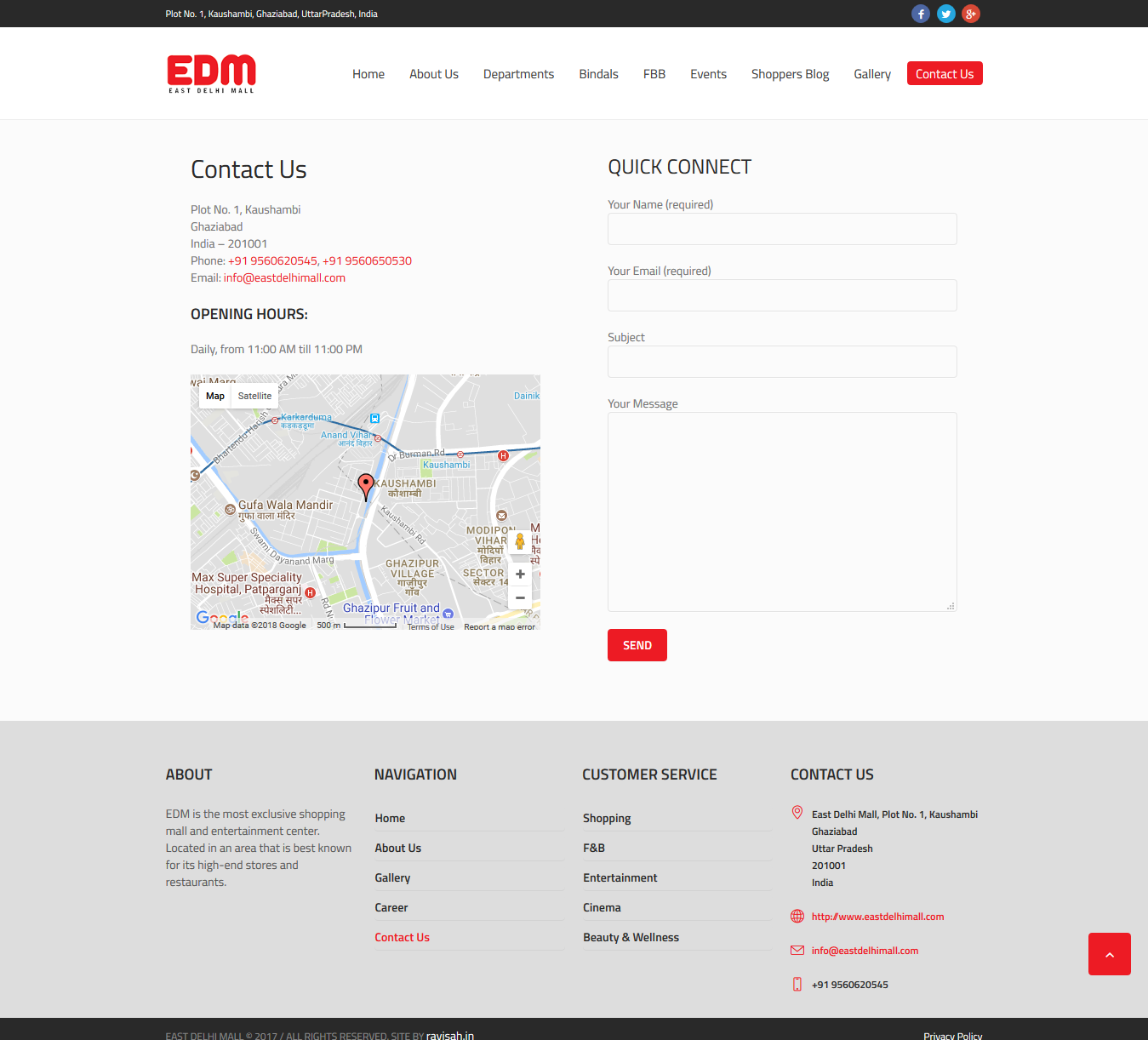 EDM Mall Website Design