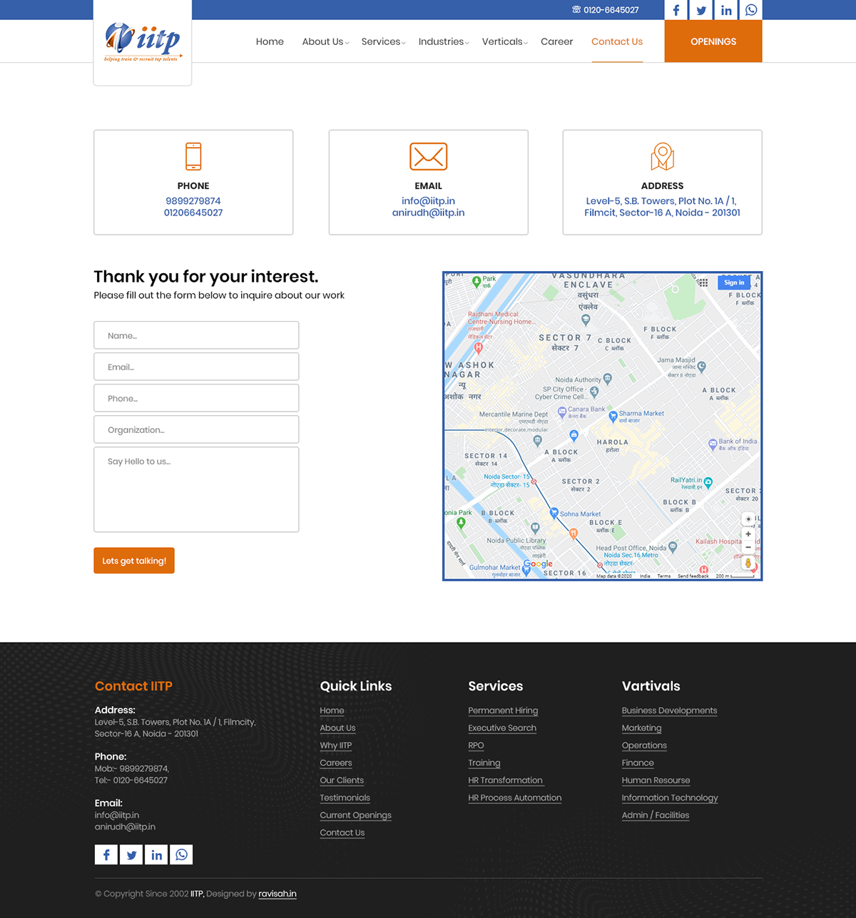 IITP Consultation Website Design