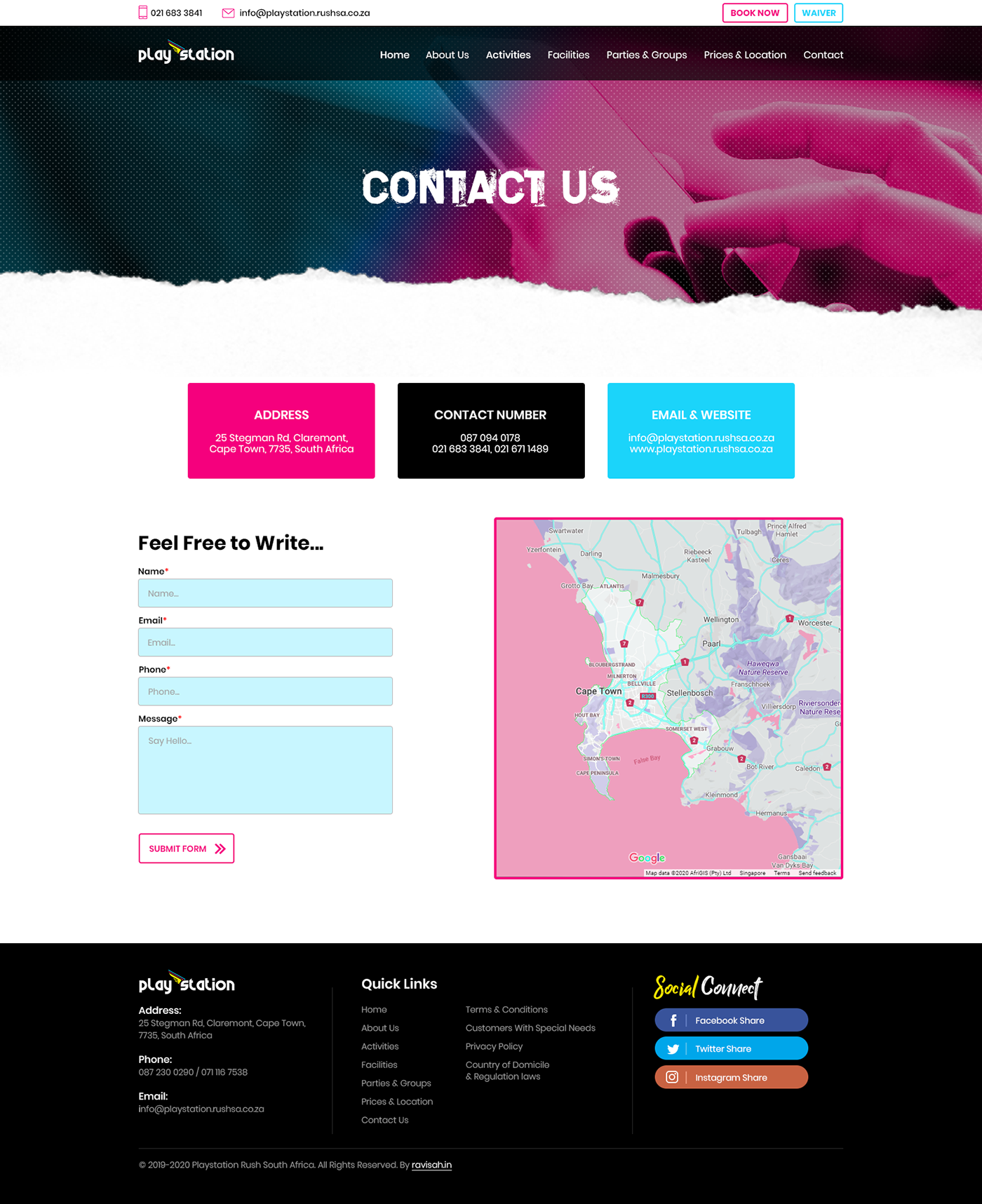 Rush Playstation Website Design