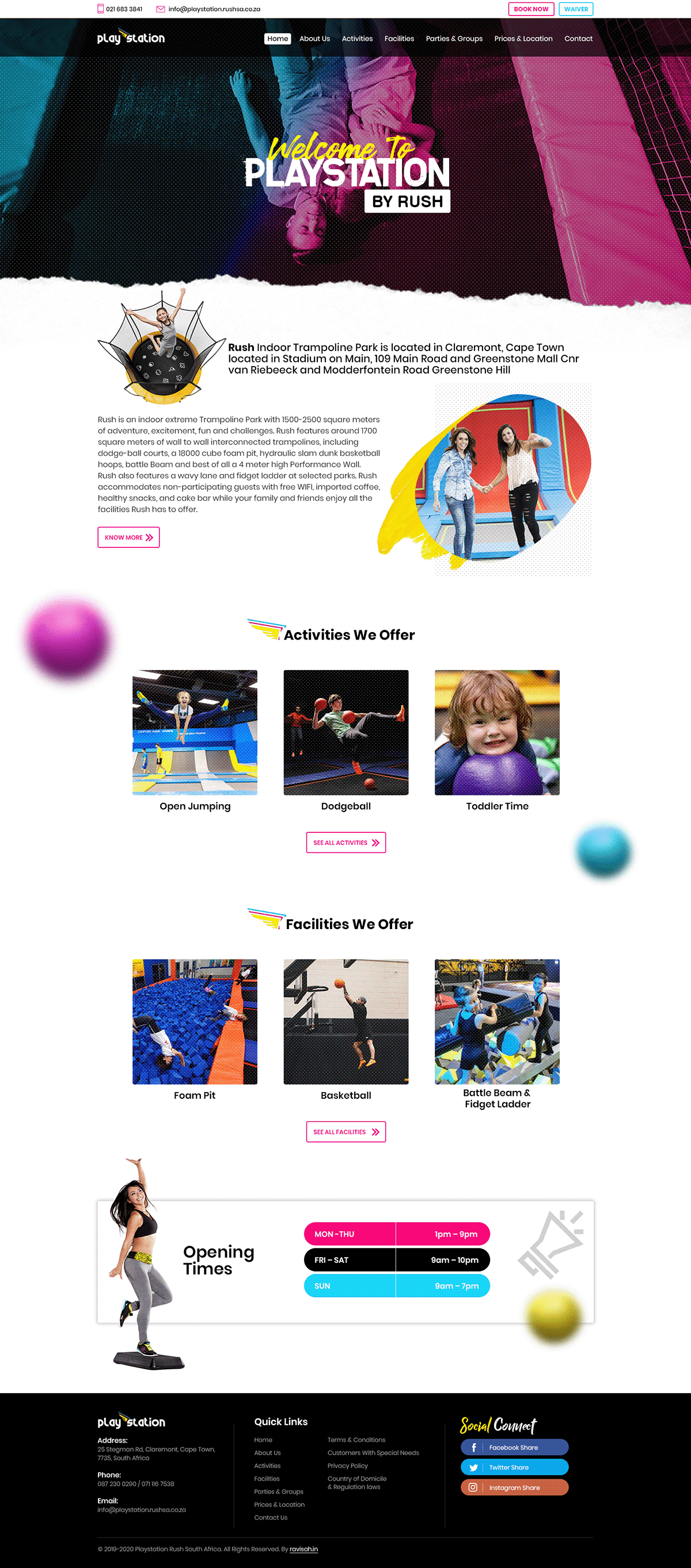 Rush Playstation Website Design