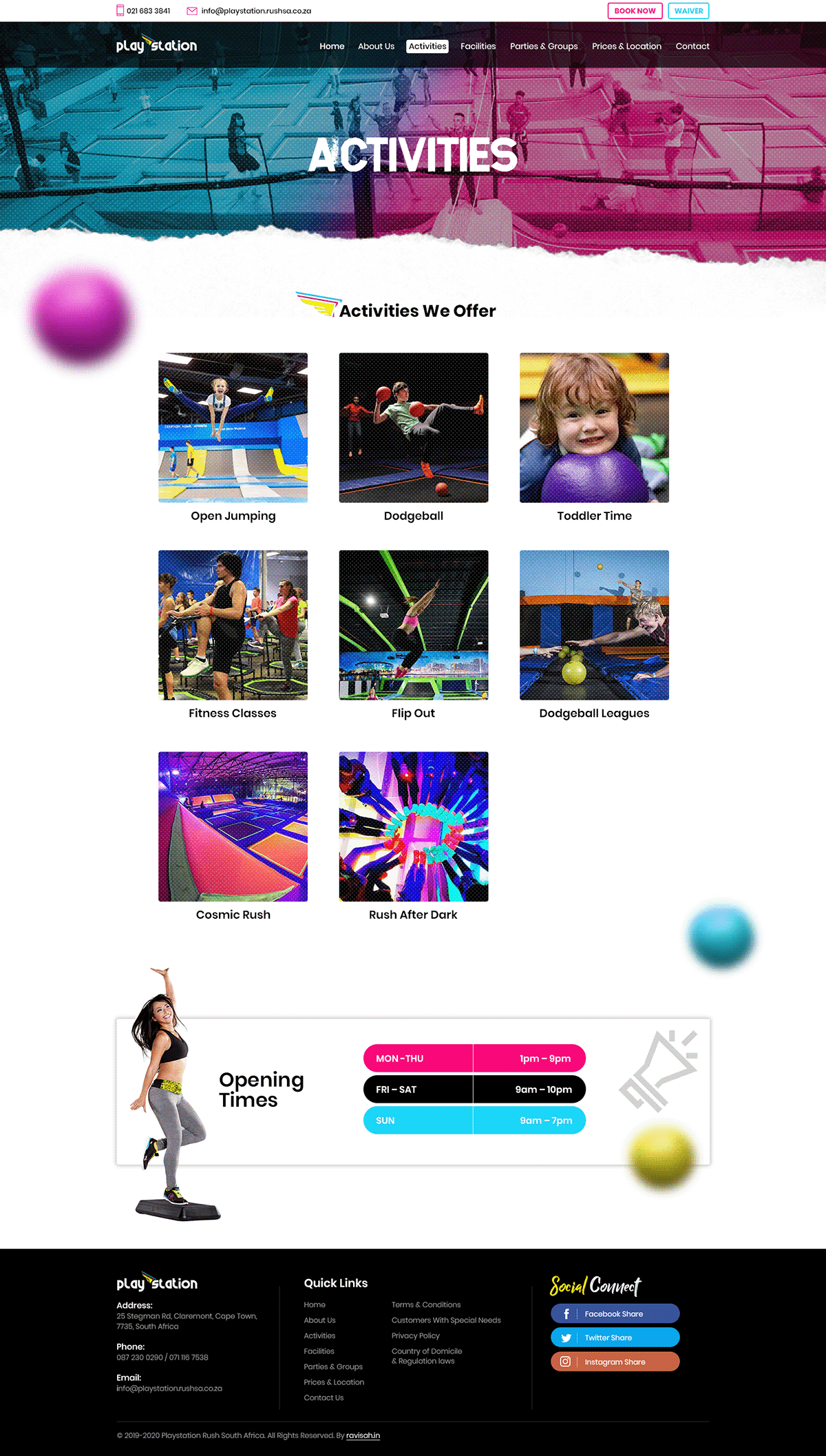 Rush Playstation Website Design