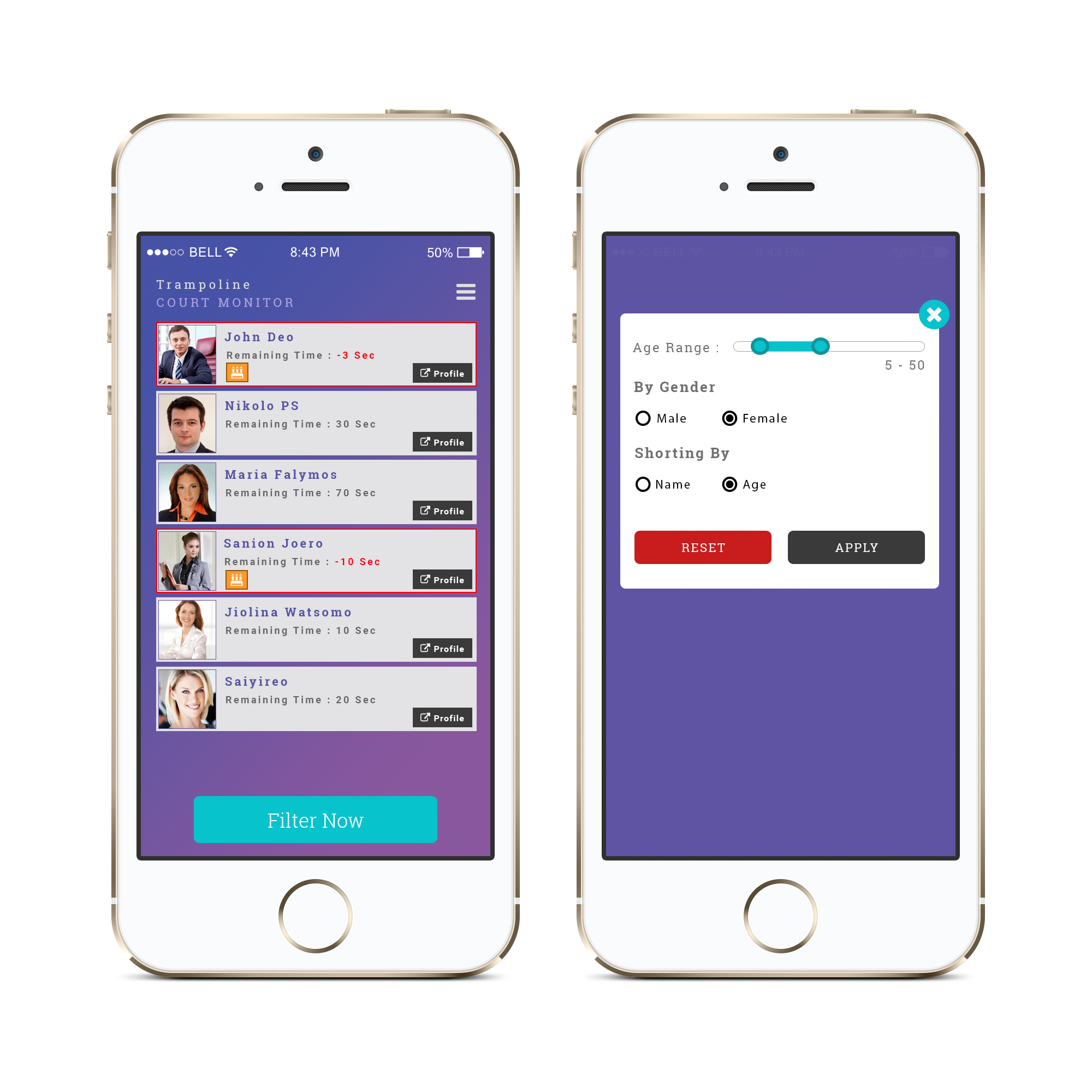 Trampoline App Design